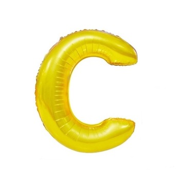 Balon folie litera C auriu, 41 cm Balon folie litera C auriu, 41 cm