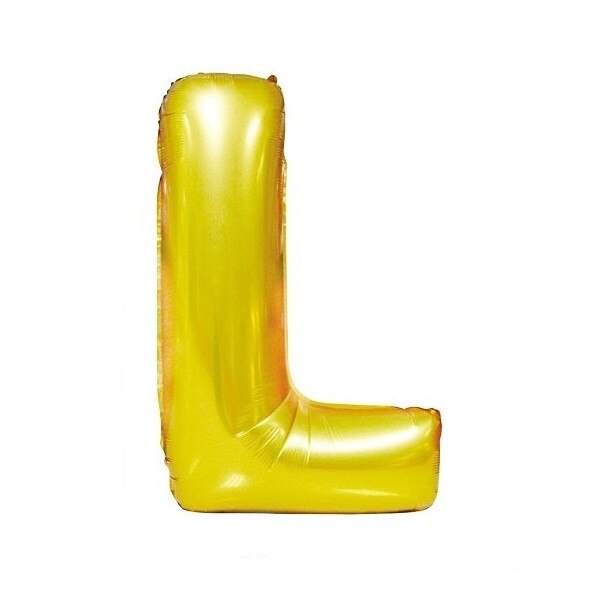 Balon folie litera L auriu, 41 cm