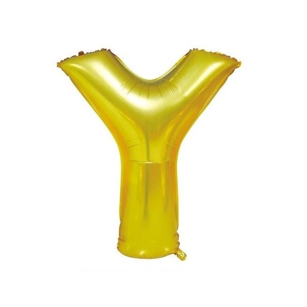 Balon folie litera Y auriu, 41 cm
