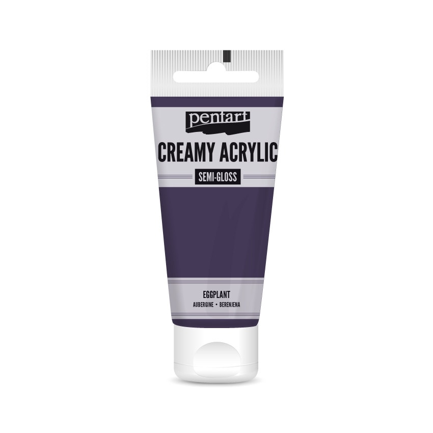 Vopsea acrilica cremoasa semilucioasa Pentart - vinetiu, 60 ml