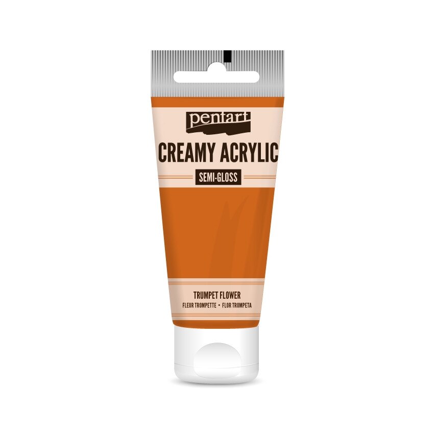 Vopsea acrilica cremoasa semilucioasa Pentart - floare de trompeta, 60 ml