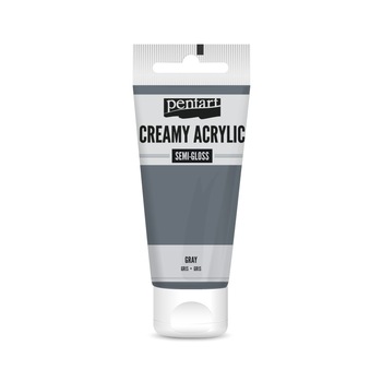 Vopsea acrilica cremoasa semilucioasa Pentart - gri, 60 ml Vopsea acrilica cremoasa semilucioasa Pentart - gri, 60 ml