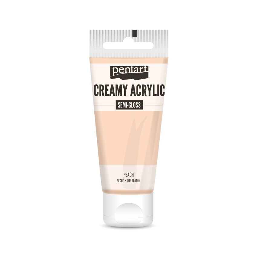 Vopsea acrilica cremoasa semilucioasa Pentart - piersici, 60 ml