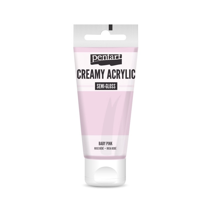 Pentart krémes akrilfesték, félfényes, 60 ml, babarózsaszín