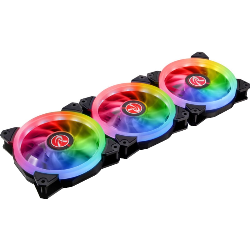Ventilator Raijintek IRIS 14 Rainbow RGB LED with Controller, 3 Pack