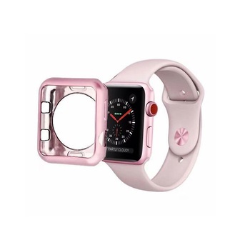 Protectie Silicon pentru Apple Watch 1/2/3, 38mm, Rose Protectie Silicon pentru Apple Watch 1/2/3, 38mm, Rose