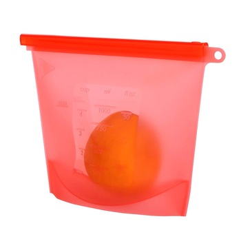 Punga alimentara, 1000 ml, inchidere etansa, gradata, reutilizabila, silicon, punga depozitare alimente, compatibila frigider / congelator, 20 x 18 cm, rosu Punga alimentara, 1000 ml, inchidere etansa, gradata, reutilizabila, silicon, punga depozitare alimente, compatibila frigider / congelator, 20 x 18 cm, rosu