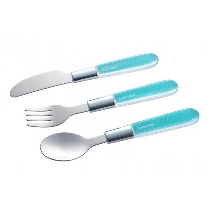 Комплект прибори за хранене, син, Canpol, +18 месеца