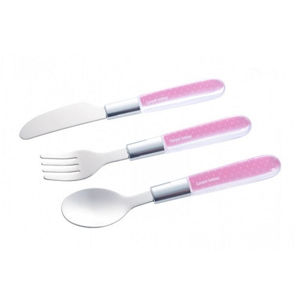 Set 3 tacamuri, roz, Canpol, +18 luni