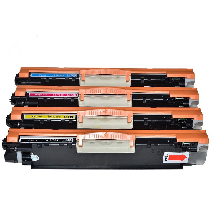 CRG729 Set 4 cartuse toner, GraphiteK, compatibil Canon, CRG729 , Canon I-Sensys LBP7000, LBP7010 C, LBP7018 C-