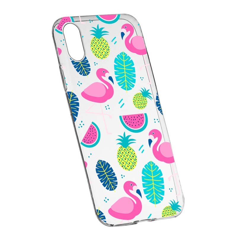 Husa Silicon, Transparent, Slim, Flamingo 91, HTC Desire 12