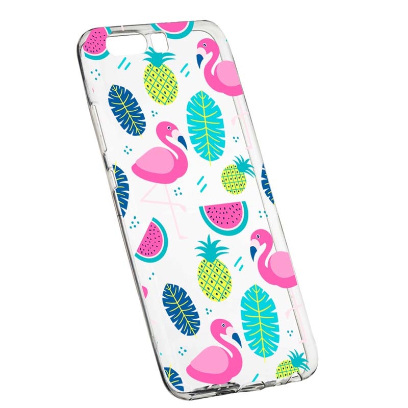 Husa Silicon, Transparent, Slim, Flamingo 91, Huawei Nova 2S