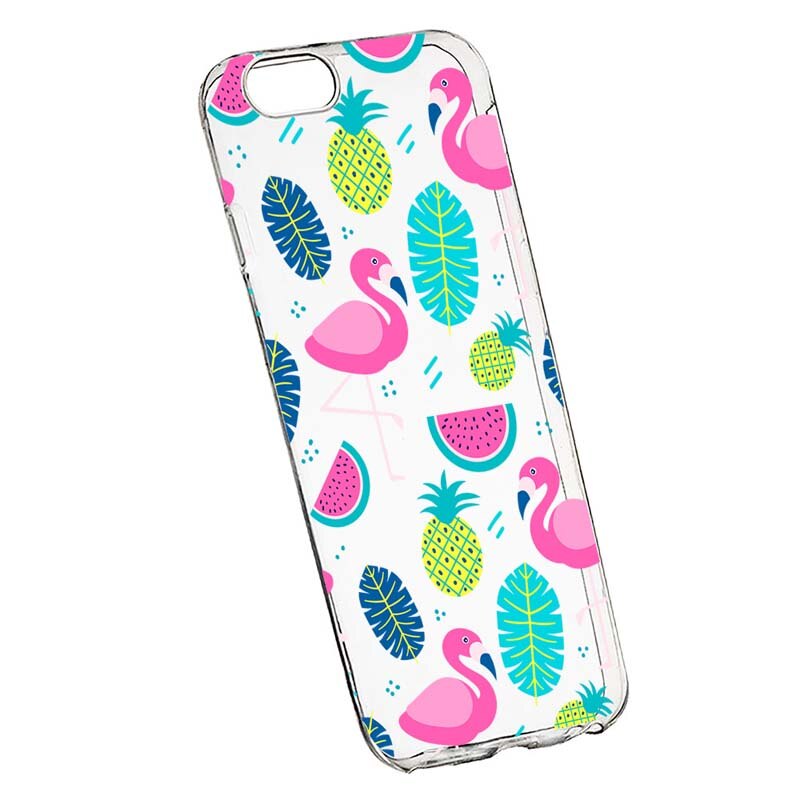 Husa Silicon, Transparent, Slim, Flamingo 91, Apple iPhone 7 Plus / 8 Plus