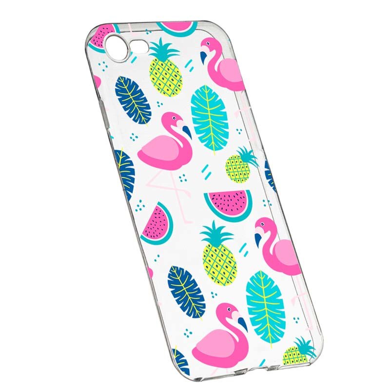 Husa Silicon, Transparent, Slim, Flamingo 91, Apple iPhone 6 / 6S