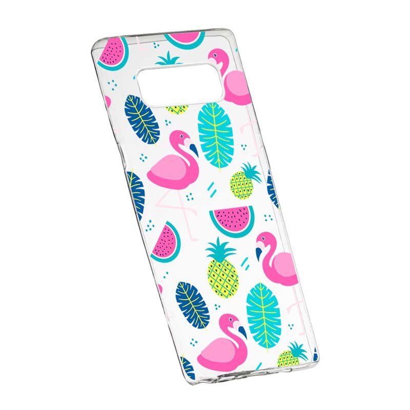 Husa Silicon, Transparent, Slim, Flamingo 91, Samsung Galaxy Note 8