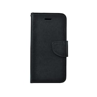 Husa Carte Fancy pentru Nokia 210, Inchidere Magnetica, Negru