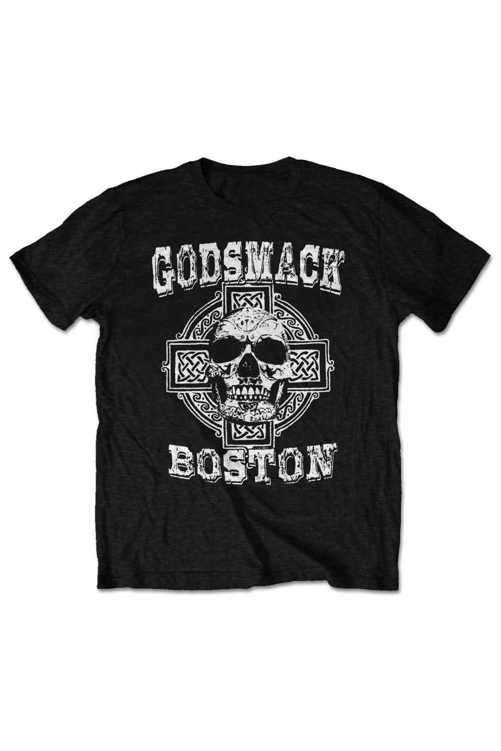 Tricou pentru barbati, Godsmack, Boston Skull, Negru