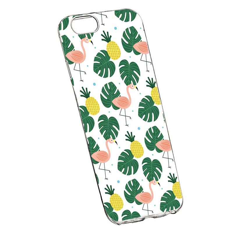 Husa Silicon, Transparent, Slim, Tropical 93, Apple iPhone 7 Plus / 8 Plus