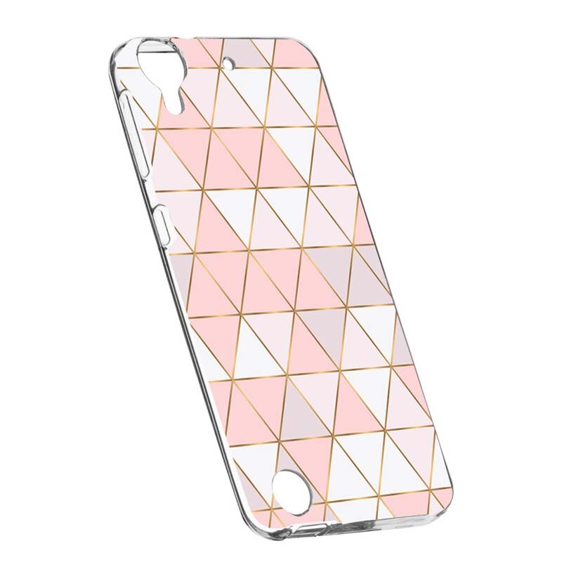 Husa Silicon, Transparent, Slim, Mozaic 94, HTC Desire 825