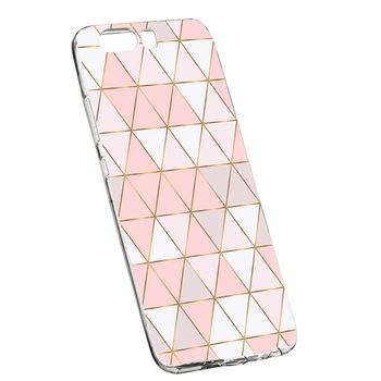 Husa Silicon, Transparent, Slim, Mozaic 94, Huawei Y6 2018 Husa Silicon, Transparent, Slim, Mozaic 94, Huawei Y6 2018