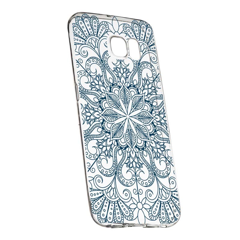 Husa Silicon, Transparent, Slim, Non Figurative 96, Samsung Galaxy S6