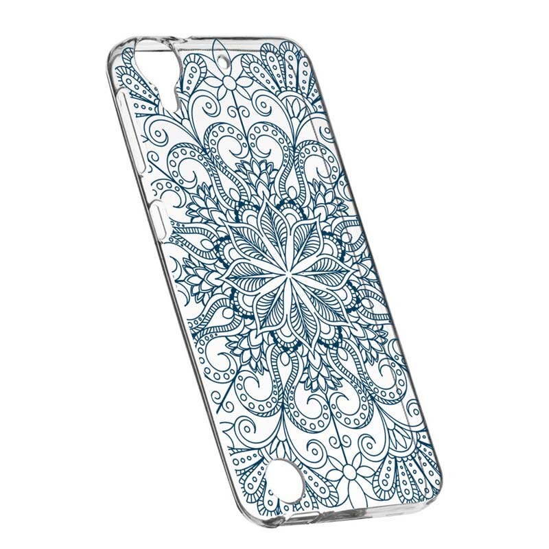 Husa Silicon, Transparent, Slim, Non Figurative 96, HTC Desire 825