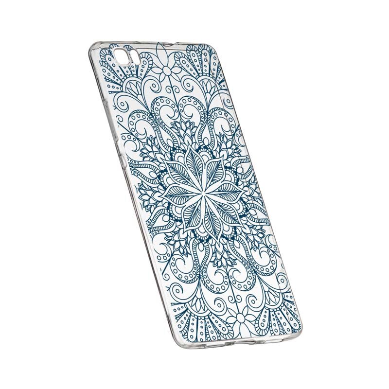 Husa Silicon, Transparent, Slim, Non Figurative 96, Huawei P8 LITE