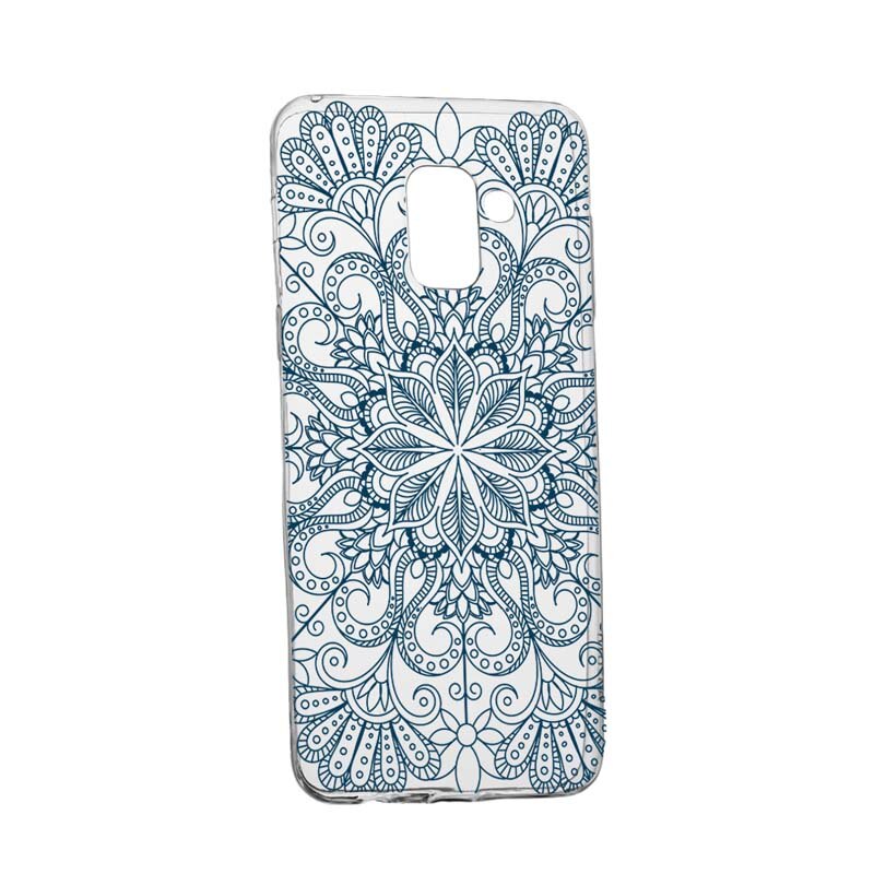 Husa Silicon, Transparent, Slim, Non Figurative 96, Samsung Galaxy A6 2018