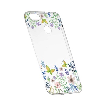 Husa Silicon, Transparent, Slim, ButterFly - Flowers 95, Huawei Honor 8 PRO Husa Silicon, Transparent, Slim, ButterFly - Flowers 95, Huawei Honor 8 PRO
