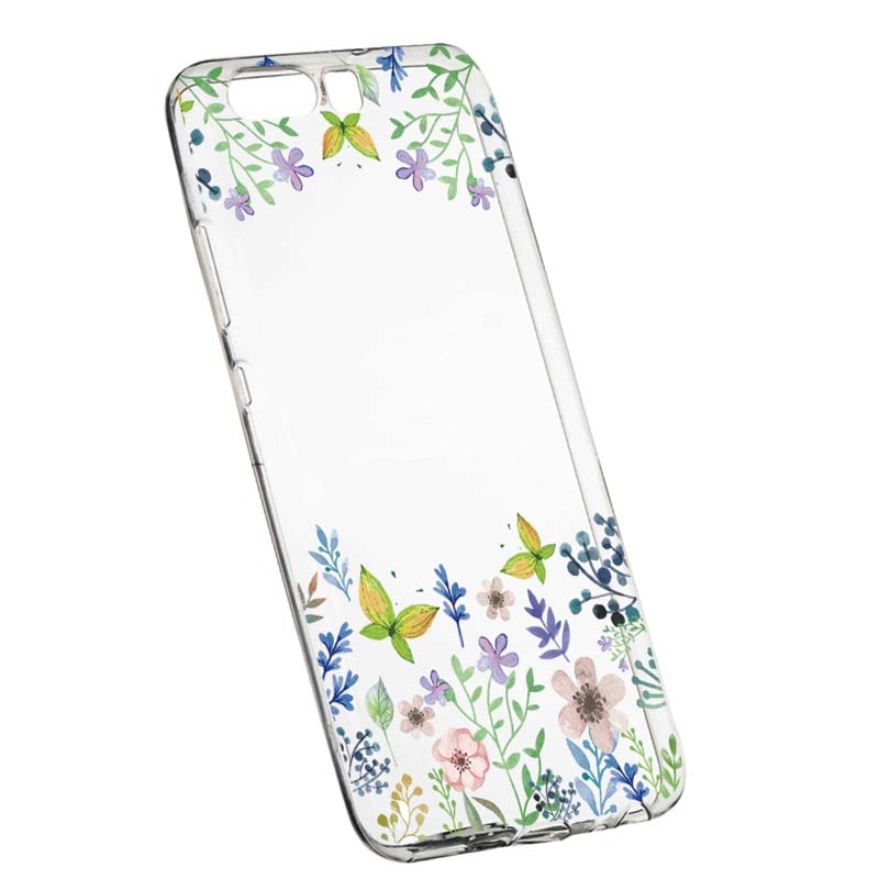Husa Silicon, Transparent, Slim, ButterFly - Flowers 95, Huawei Honor 10