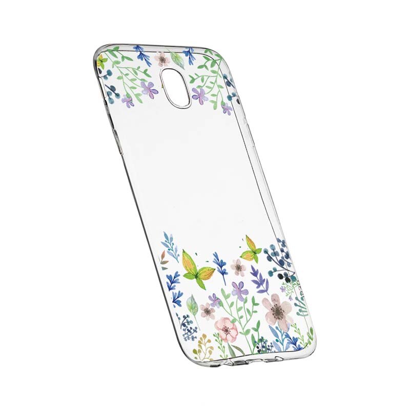 Husa Silicon, Transparent, Slim, ButterFly - Flowers 95, HTC U Play