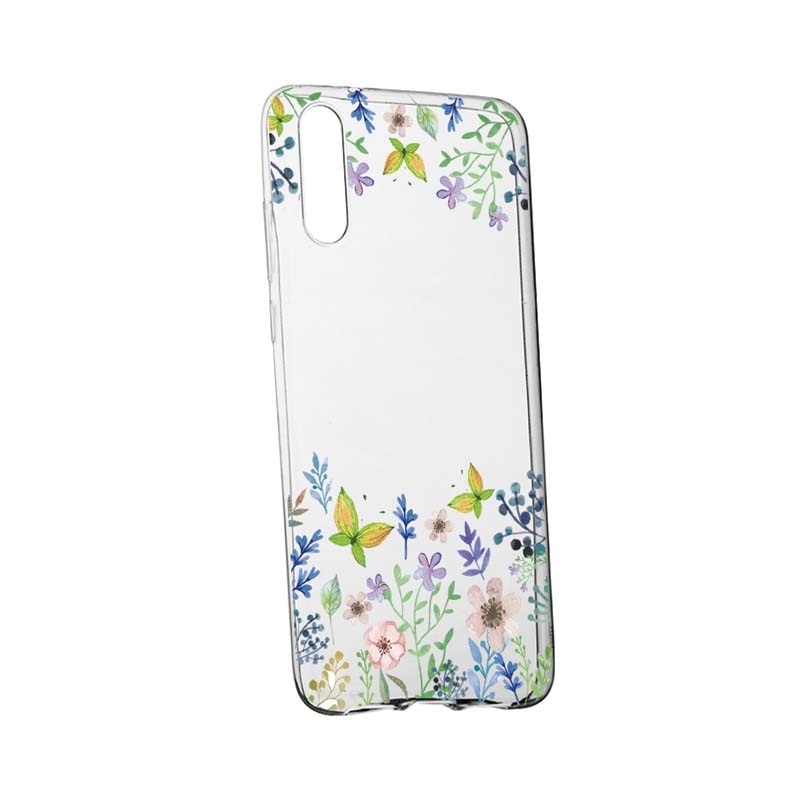 Husa Silicon, Transparent, Slim, ButterFly - Flowers 95, Huawei P20 Plus