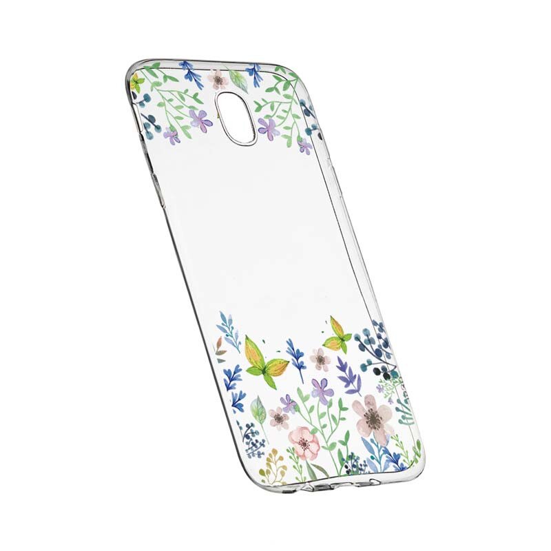 Husa Silicon, Transparent, Slim, ButterFly - Flowers 95, Nokia 3