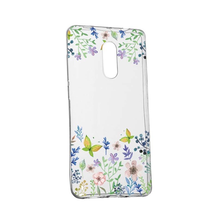 Силиконов калъф, прозрачен, тънък, Butterfly - Flowers 95, Asus Zenfone 3 LASER / ZC551KL