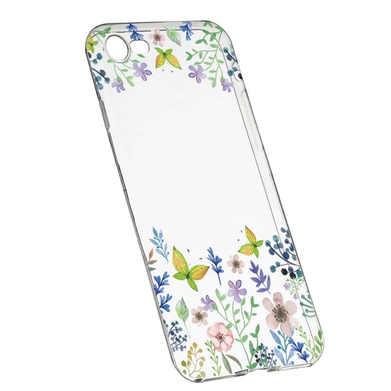 Husa Silicon, Transparent, Slim, ButterFly - Flowers 95, Apple iPhone 7 / 8