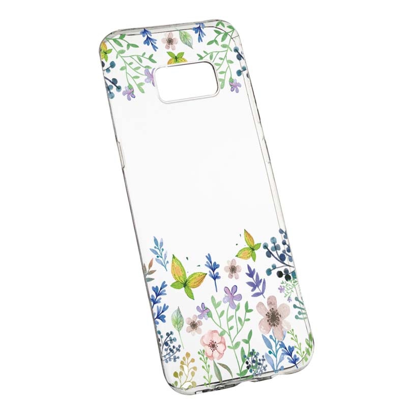 Husa Silicon, Transparent, Slim, ButterFly - Flowers 95, Samsung Galaxy S8 Plus