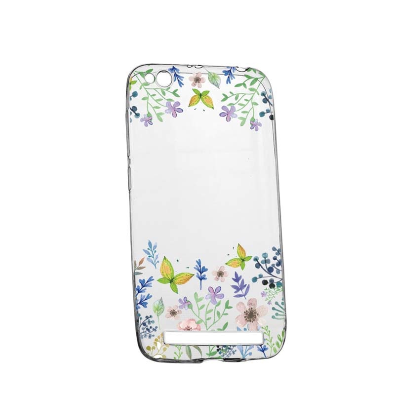 Husa Silicon, Transparent, Slim, ButterFly - Flowers 95, Xiaomi Redmi 4A