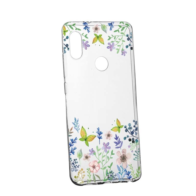 Husa Silicon, Transparent, Slim, ButterFly - Flowers 95, Xiaomi Redmi MIX 2S