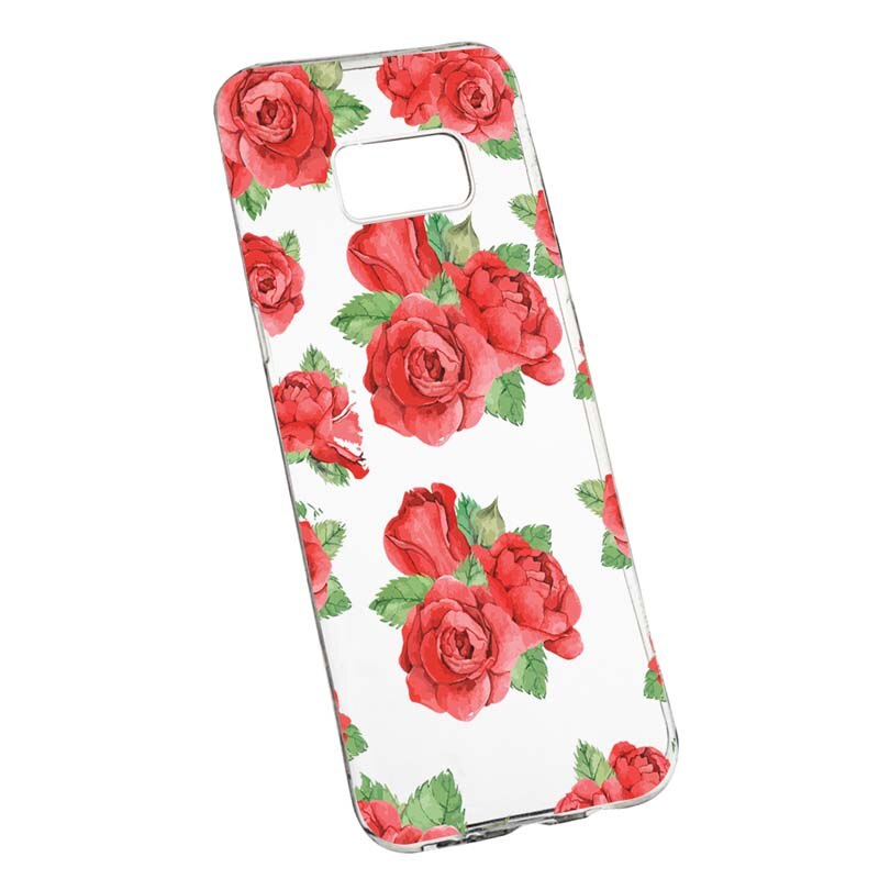 Husa Silicon, Transparent, Slim, Rose 97, Samsung Galaxy S8