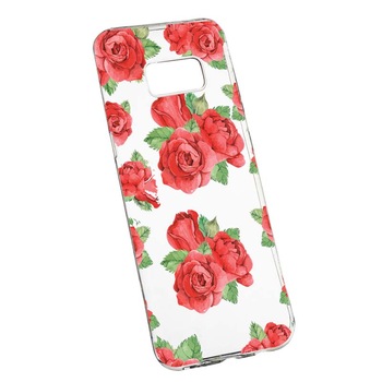 Husa Silicon, Transparent, Slim, Rose 97, Samsung Galaxy S8 Husa Silicon, Transparent, Slim, Rose 97, Samsung Galaxy S8