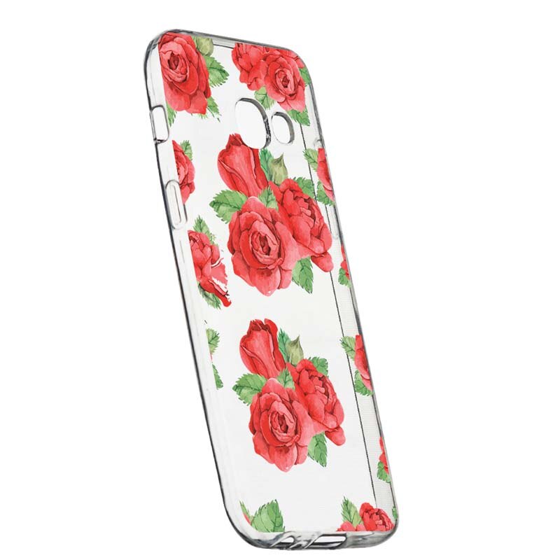 Husa Silicon, Transparent, Slim, Rose 97, Samsung Galaxy A3 2016