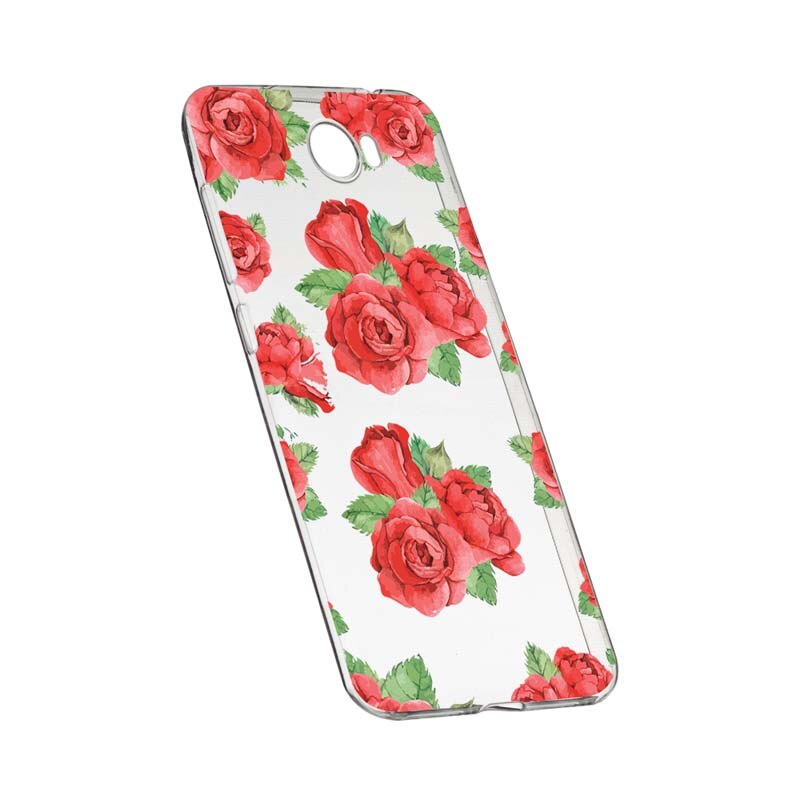 Husa Silicon, Transparent, Slim, Rose 97, Huawei Y7 / Enjoy 7 Plus / Nova Lite Plus 2017