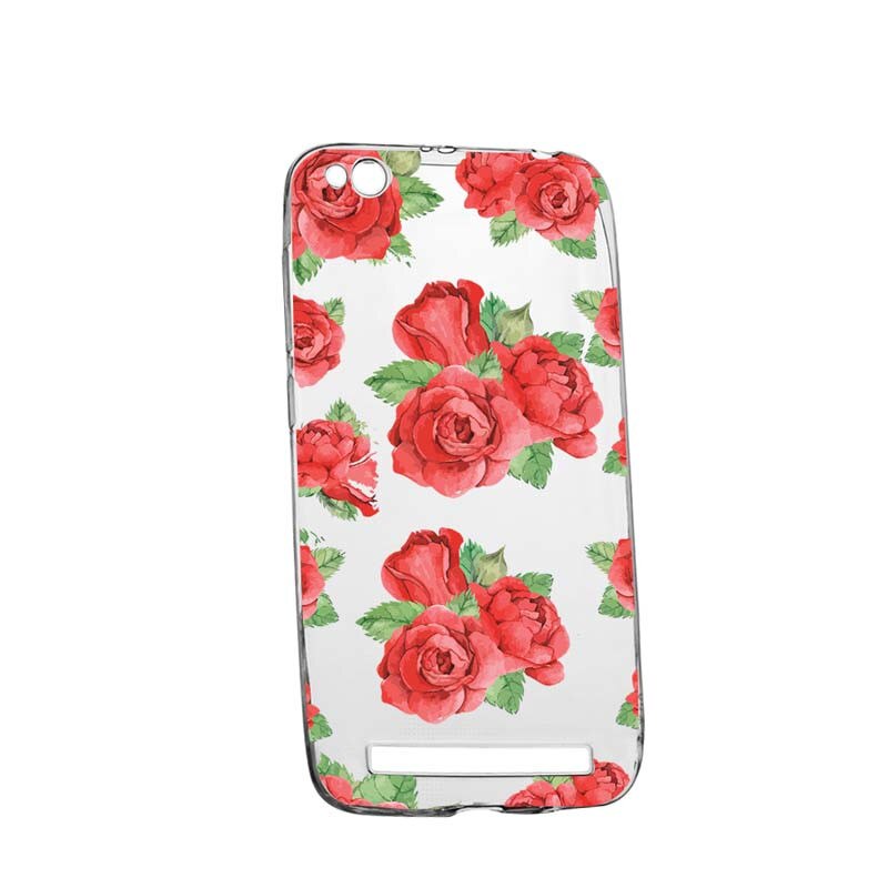 Husa Silicon, Transparent, Slim, Rose 97, Xiaomi Redmi 5A