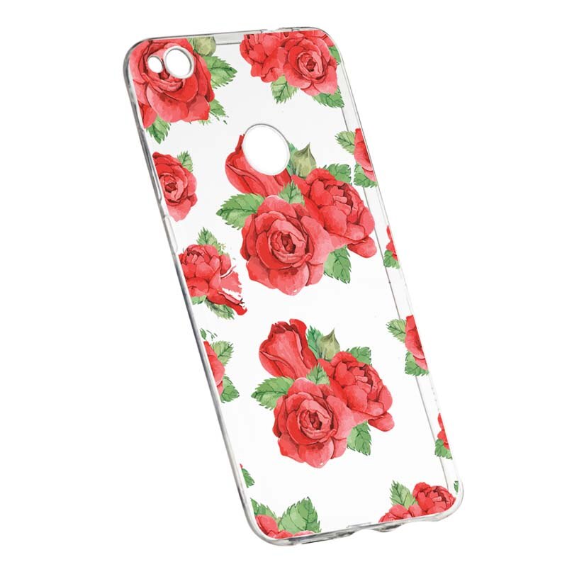 Husa Silicon, Transparent, Slim, Rose 97, Huawei P9 Lite 2017