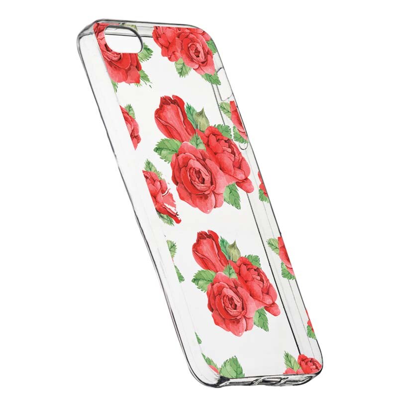 Husa Silicon, Transparent, Slim, Rose 97, Apple iPhone 5 / 5S / SE