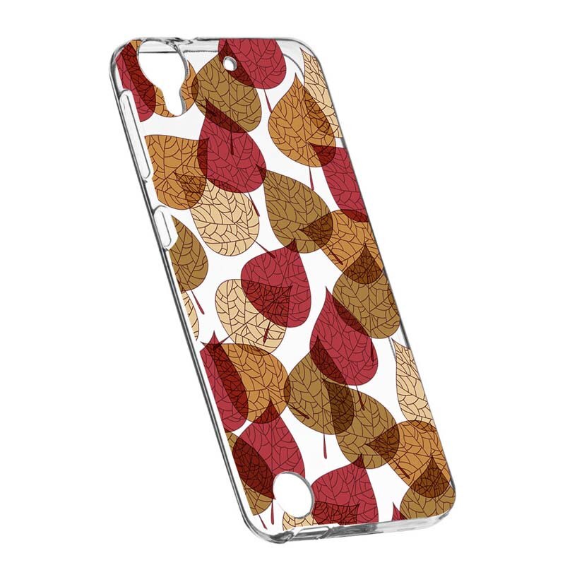 Husa Silicon, Transparent, Slim, Frunze 98, HTC Desire 825