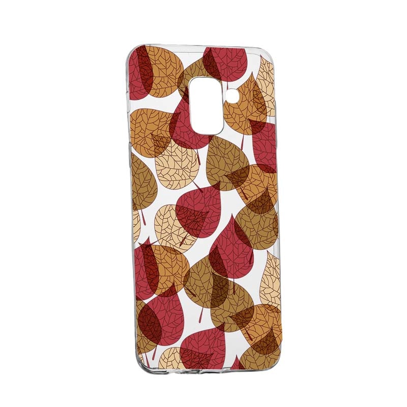 Husa Silicon, Transparent, Slim, Frunze 98, Samsung Galaxy A8 2018 / A5 2018