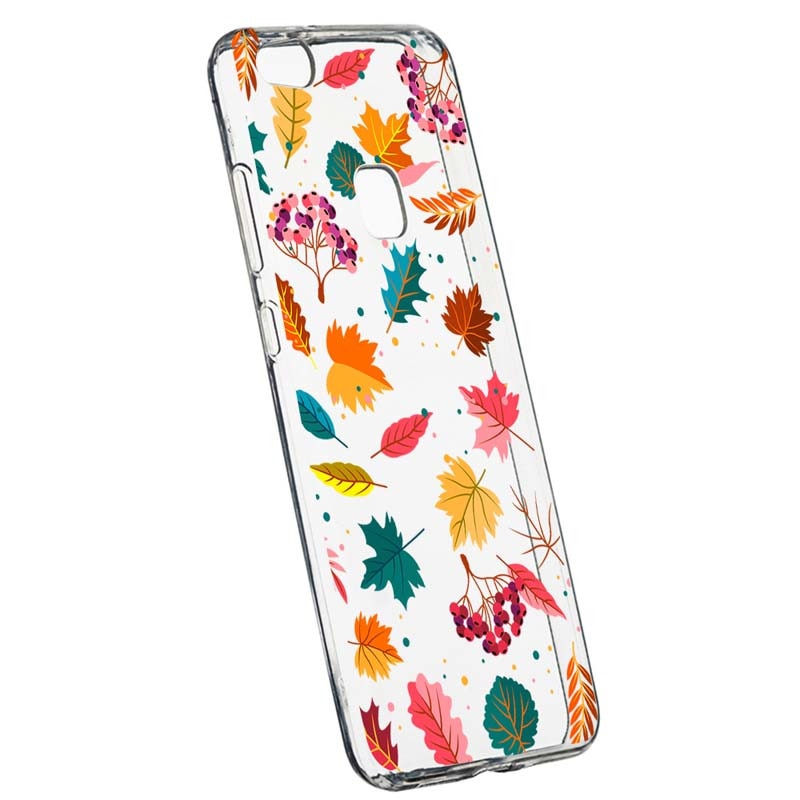 Husa Silicon, Transparent, Slim, Frunze, 99, Huawei P10 LITE