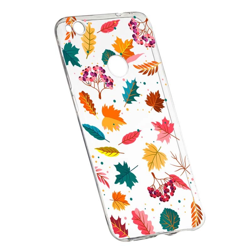 Husa Silicon, Transparent, Slim, Frunze, 99, Huawei P9 Lite 2017