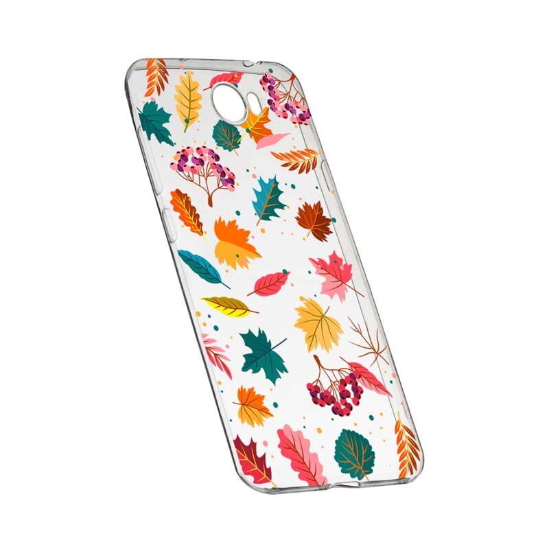 Husa Silicon, Transparent, Slim, Frunze, 99, Huawei Y7 / Enjoy 7 Plus / Nova Lite Plus 2017